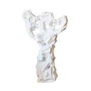 新中式白色陶瓷假山太湖石，雕塑摆件托盘茶具，组合样板间工艺装饰品