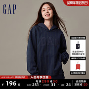 gap男女装冬季logo碳素，软磨抓绒连帽衫加厚情侣装运动卫衣841193