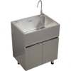 不锈钢洗衣柜阳台家用洗衣池单柜洗手台盆落地式水槽一体304双.j.