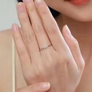 modian925纯银蝴蝶结戒指女小众，设计ins食指，高级感轻奢尾戒镶钻