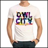Owl City T-shirt 猫头鹰之城 T恤 白色短袖 欧美 猫头鹰 T恤