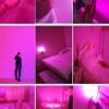 粉红色led灯节能灯氛围补光灯泡e27螺口，紫色粉紫灯粉色单个光源色