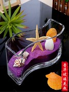 加厚桌面透明玻璃花瓶长方形，大号鱼缸水培，郁金香花盆欧式造景容器