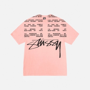 日本STUSSY 斯图西全球字母短袖T恤男女款24ss