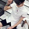 夏季短袖衬衫男士韩版修身学生衬衣青年潮牌休闲春薄个性大码寸衫