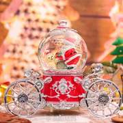 摆件圣诞小飘雪老音乐盒，发亮儿童水晶球，礼物发光节日装饰品圣诞