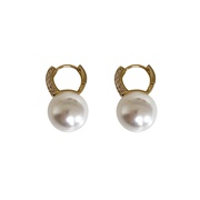 气质高级感水钻耳环，超闪奢华珍珠耳钉，2023韩国耳扣耳饰女