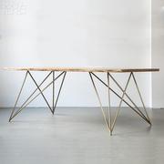 洛佑现代简约实木会议桌，长桌子工业风长方形，办公桌电脑桌洽谈桌椅
