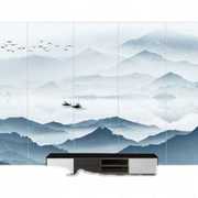 新新新中式竹木纤维集成墙板背景墙画客厅电视墙面装饰沙发茶室品