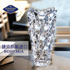 捷克BOHEMIA进口波西米亚水晶玻璃台面百合玫瑰鲜花花瓶花瓶