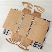 全实木白橡木(白橡木)餐桌，伸缩餐桌折叠拉伸餐桌，小户型简约现代北欧