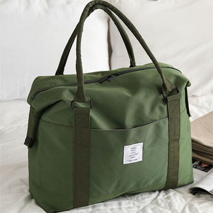 防水旅行袋子手提行李包单肩短途帆布旅行包，女大容量待产包收纳袋
