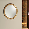 法式复古圆形浴室镜卫浴镜欧式卫生间，镜子镜框装饰镜厕所壁挂镜