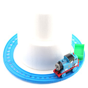 动托马斯火车蛋糕装饰火车头轨道，带车厢声光儿童生日摆件玩具车饰