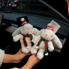 可爱毛绒兔子汽车安全带护肩套车载车内饰品，装饰女生玩偶好物新车