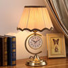 梵帝莱欧式钟表装饰台灯卧室床头灯家用温馨时尚浪漫创意复古LED