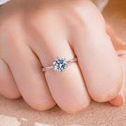 生日礼物婚对钻石戒指钻戒可调女求婚仿真结婚流行男戒 设计仿真