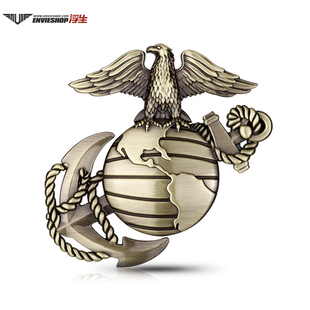 美国海军陆战队车标金属徽章队徽车身，贴侧标老鹰尾标叶子板(叶子板)装饰贴