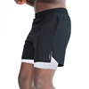 运动短裤男夏跑步马拉松美式篮球短裤速干假两件不过膝训练健身裤