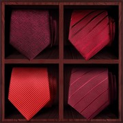 男士免打领带领带免打结正装手打红色结婚新郎商务拉链西装0404o