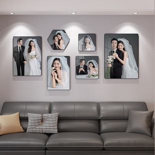 照片墙装饰创意婚纱照相框定制挂墙相册客厅沙发背景相片墙免打孔