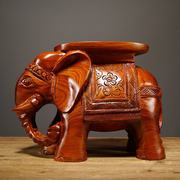 花梨木雕大象换鞋凳摆件实木雕刻大象凳子红木工艺品家居客厅装饰