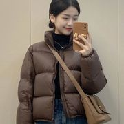 羽绒棉服女加厚2023年冬季pu皮棉衣女韩版立领短款棉袄外套潮