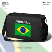 巴西Brazil国家健身包旅行袋大容量单肩户外运动斜挎背包设 无界