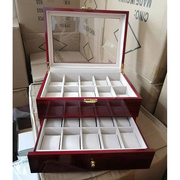 油漆木质手表收纳盒20位24格开天窗腕表收藏展示箱包装首饰盒
