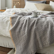 诺雪丝曼毛毯夏季毛巾被毯子加厚保暖盖毯办拼色单人办公室午睡毯