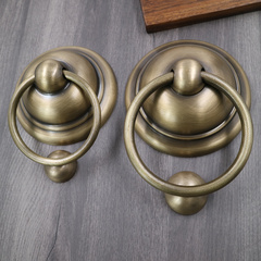 纯铜大拉手全铜大门环单孔老式古铜色仿古简洁中式把手加厚大拉环