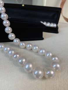 11mm10天然淡水珍珠项链简约时尚精致珍珠项链配送礼盒-
