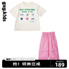 gxgkids童装儿童套装24夏男女童洋气两件套短袖T恤工装休闲裤