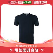 香港直邮Giorgio Armani 深蓝色logo刺绣T恤 3GST52SJP4Z