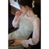 M Queen茉莉清茶 珍珠吊带长裙蕾丝衫法式小香风套装两件套3463-1