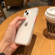 ins直角黑白适用于苹果13手机壳，iphone15promax全包14pro简约12promax男11透明xr肤感7plus女8防摔xs保护套