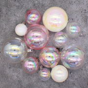 烘焙蛋糕装饰梦幻球告白球反光幻彩球球蛋糕摆件塑料透明球装扮