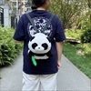 卡通熊猫双肩背包儿童单肩挎包出游可爱毛绒书包成都文创生日礼物