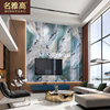 玉石纹绿色奢石岩板客厅，大理石电视背景墙瓷砖900x1800卫生间墙砖