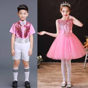 女童演出服公主裙幼儿园六一儿童节表演服夏季蓬蓬纱裙主持人礼服
