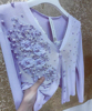 高定仙女香芋紫色立体满身，水钻雪纺花朵薄款防晒衫空调披肩开衫