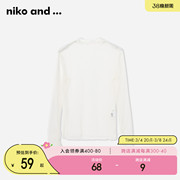 niko and ...T恤女春季日系套头薄款透纱长袖外搭罩衫219540