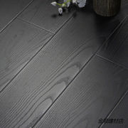 10mm强化复合地板纯黑色纯白色木地板浮雕光面亮面工程板光面白色