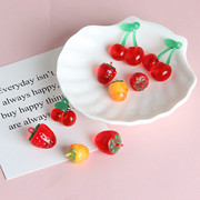 ins日本可爱水果草莓，樱桃亚克力吊坠diy手工饰品，耳环手链配件材料