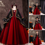 六一儿童节服装女童女巫装扮舞会cosplay黑色吸血鬼皇后公主裙子