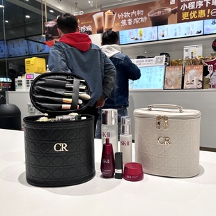 日韩化妆包固体圆筒定型便携式护肤品化妆品大容量时尚收纳包