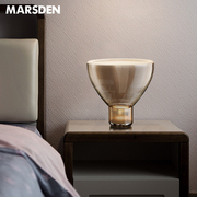 马斯登marsden客厅台灯，现代简约轻奢卧室，玻璃灯具床头角几灯饰