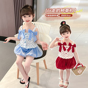 夏季婴儿童装韩版女童两件套装洋气宝宝1一2-3岁小童夏装短袖衣服
