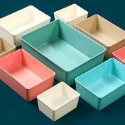 磨砂长方形收纳盒大中小号，桌面塑料筐无盖，桌面储物箱抽屉整理盒
