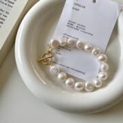 法式流行韩国韩版潮流925纯银异形珍珠，手链简约韩版手饰